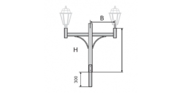 К58-0,4-0,8-1-5 кронштейн двухрожковый