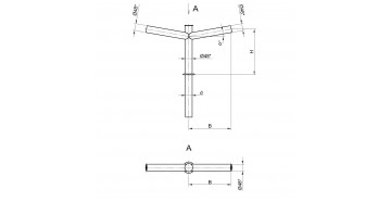 Консольный кронштейн двухрожковый К21-0,2-0,2-1-1