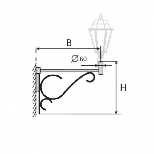 К36-1,0-1,5-12-5 кронштейн однорожковый