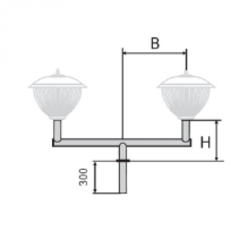 К51-0,5-1,0-0-5 кронштейн двухрожковый